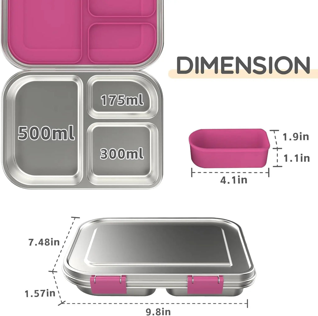 PAWTONG Stainless Steel Kids Bento Lunch Box
