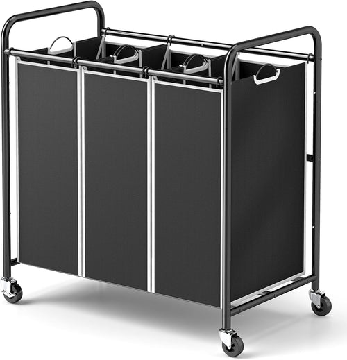 Laundry Sorter Hamper 3 Section, Divided Laundry Basket Organizer